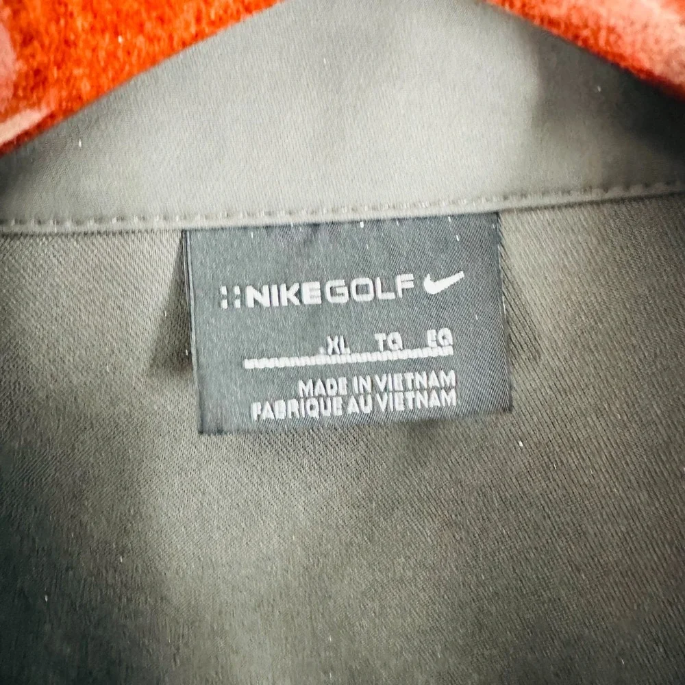 Nike Golf Half Zip Stand‎ Collar Performance Logo Activewear Top Gray Size XL